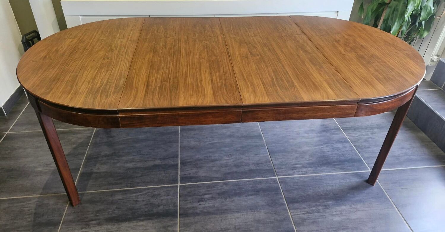 Scandinavian extendable teak table, 1970s