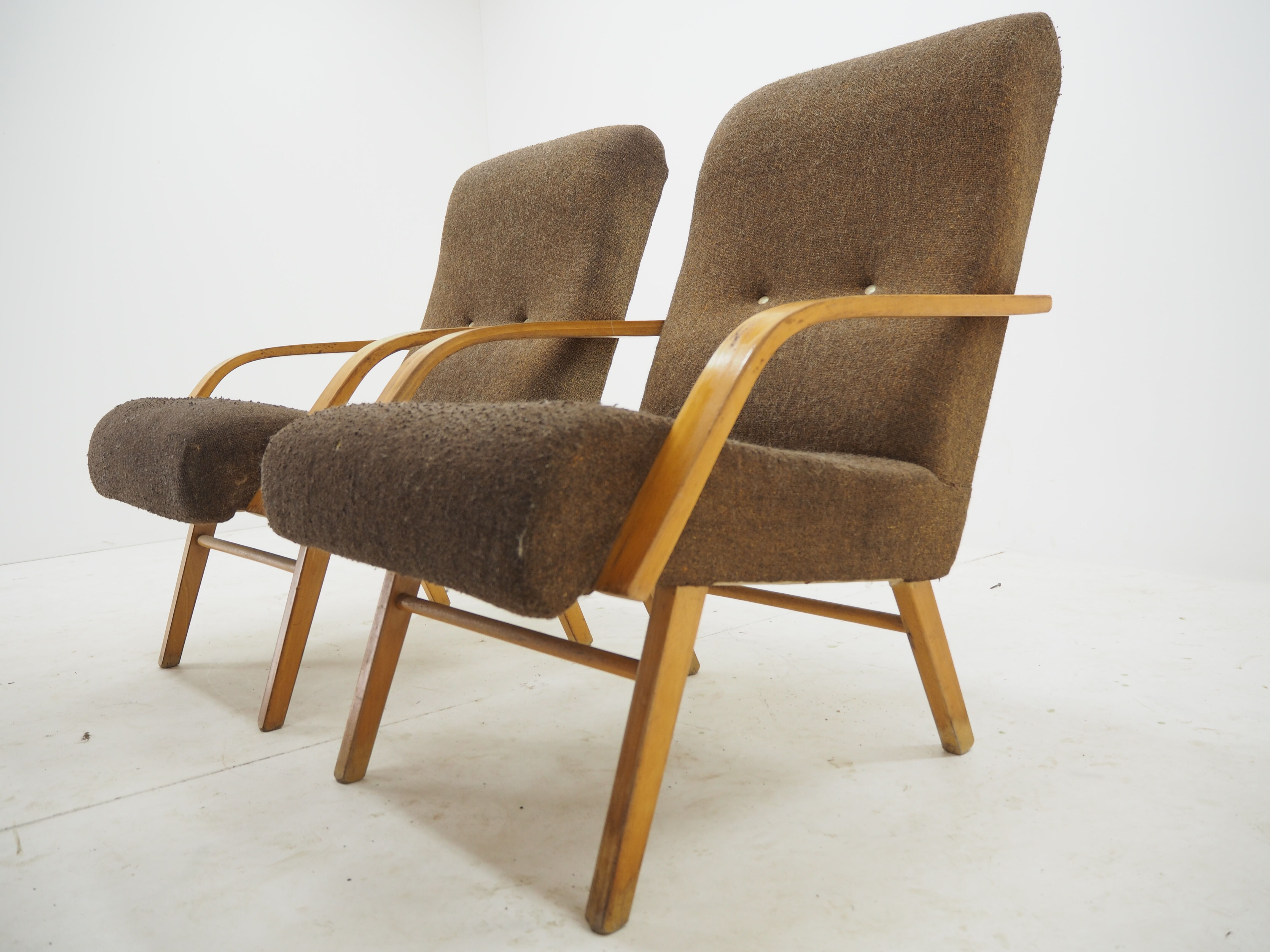 Pair of armchairs, Czechoslovakia, 1960