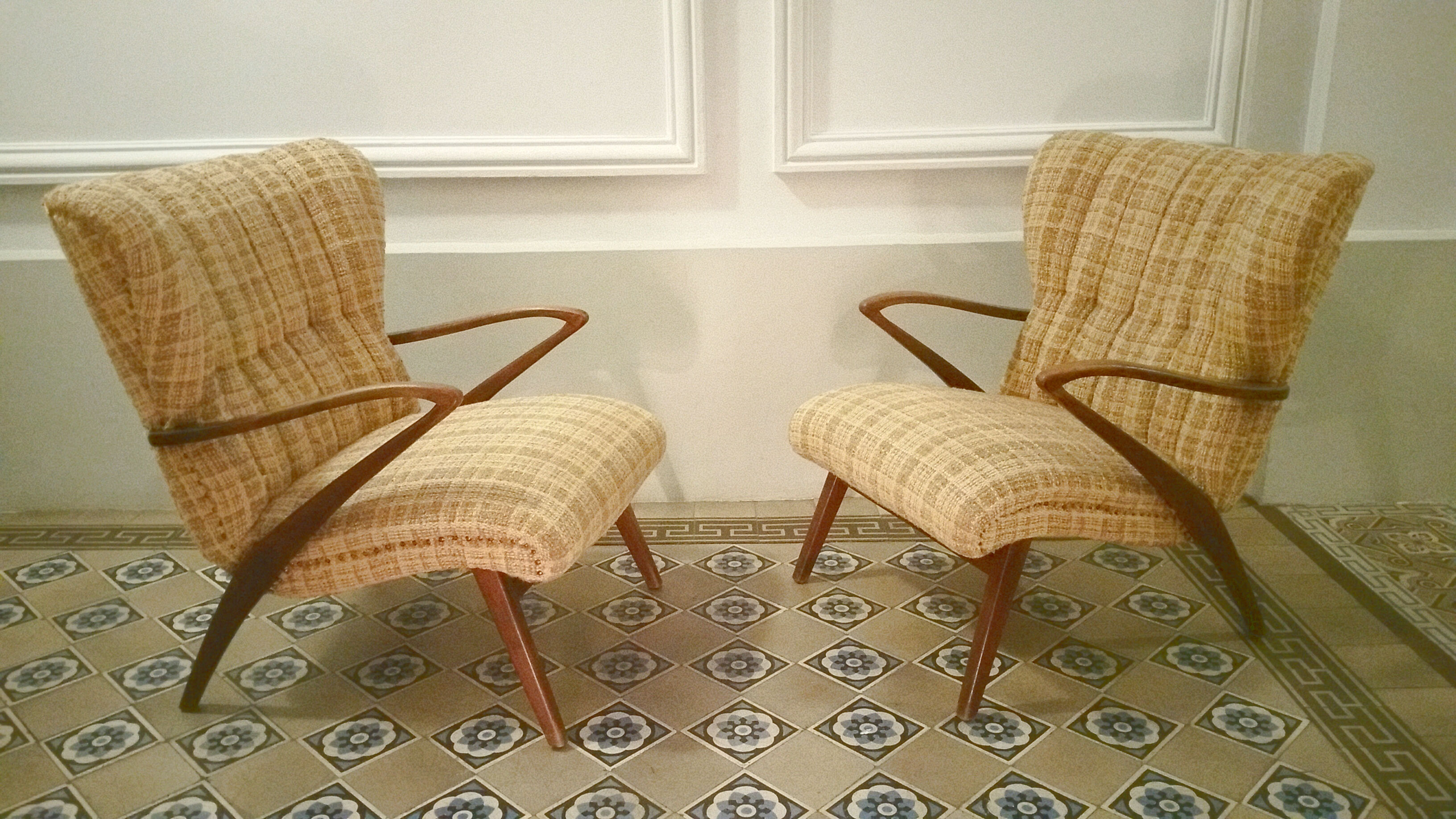 Pair of Chair Zig Zag vintage 50 60 year