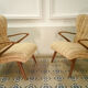 Paire de fauteuil Zig Zag vintage année 50 60