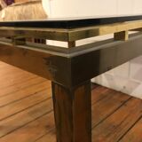 Table basse métal doré 1970