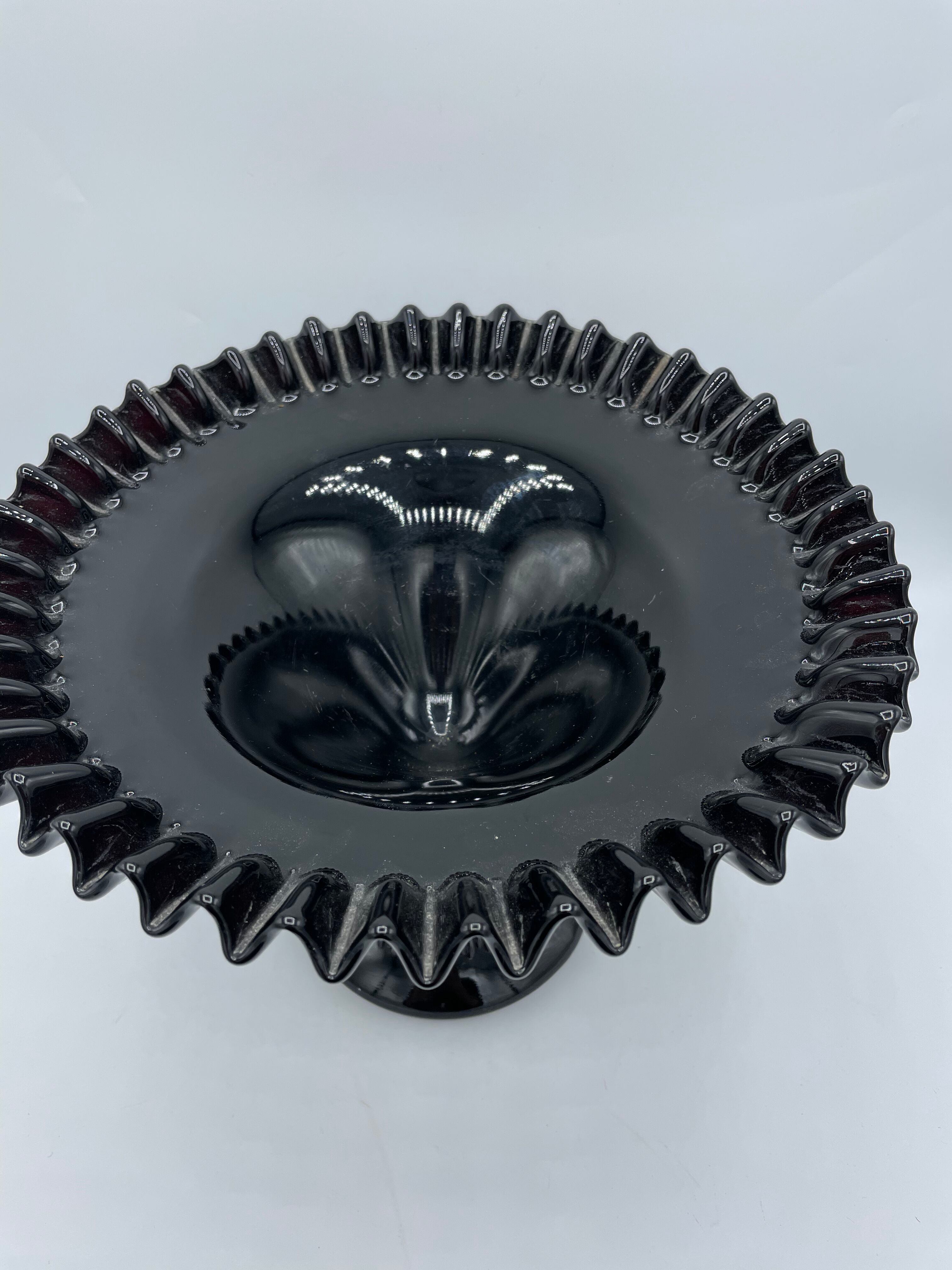 Vintage opaline stand cut