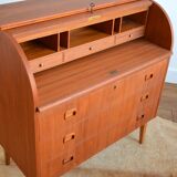 Swedish secretary sliding tray teak 1950s