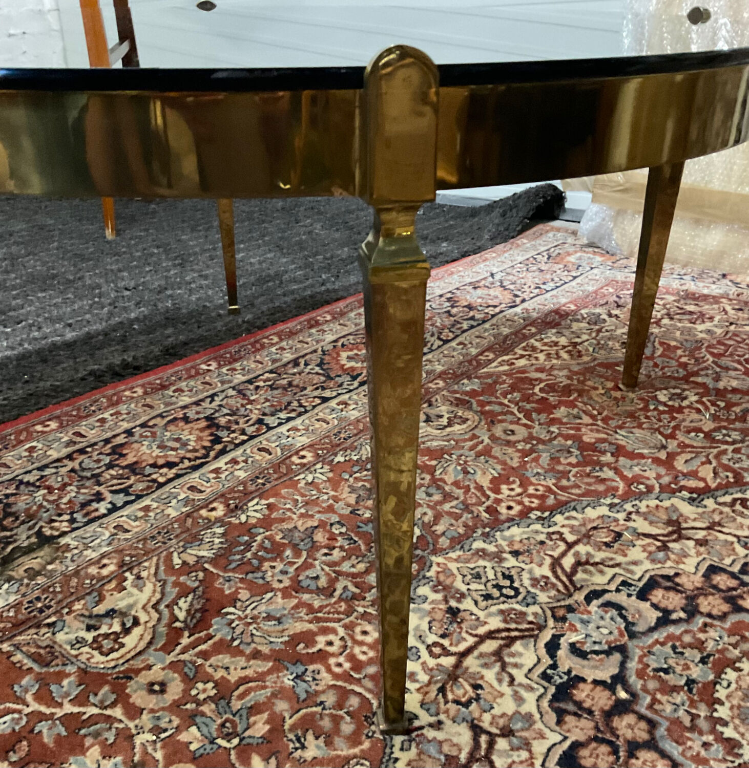 Empire style coffee table in solid bronze