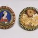 Pair of old Frames Photos / miniature portraits. Cloisonné enamels