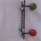 Vintage ball and metal coat racks