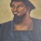 Portrait of a young Mauritanian man Oil on canvas signed Bastien 57x51 cm
