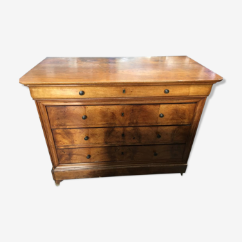 Commode ancienne en ronce de noyer