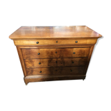 Old chest of drawers made of walnut ronce