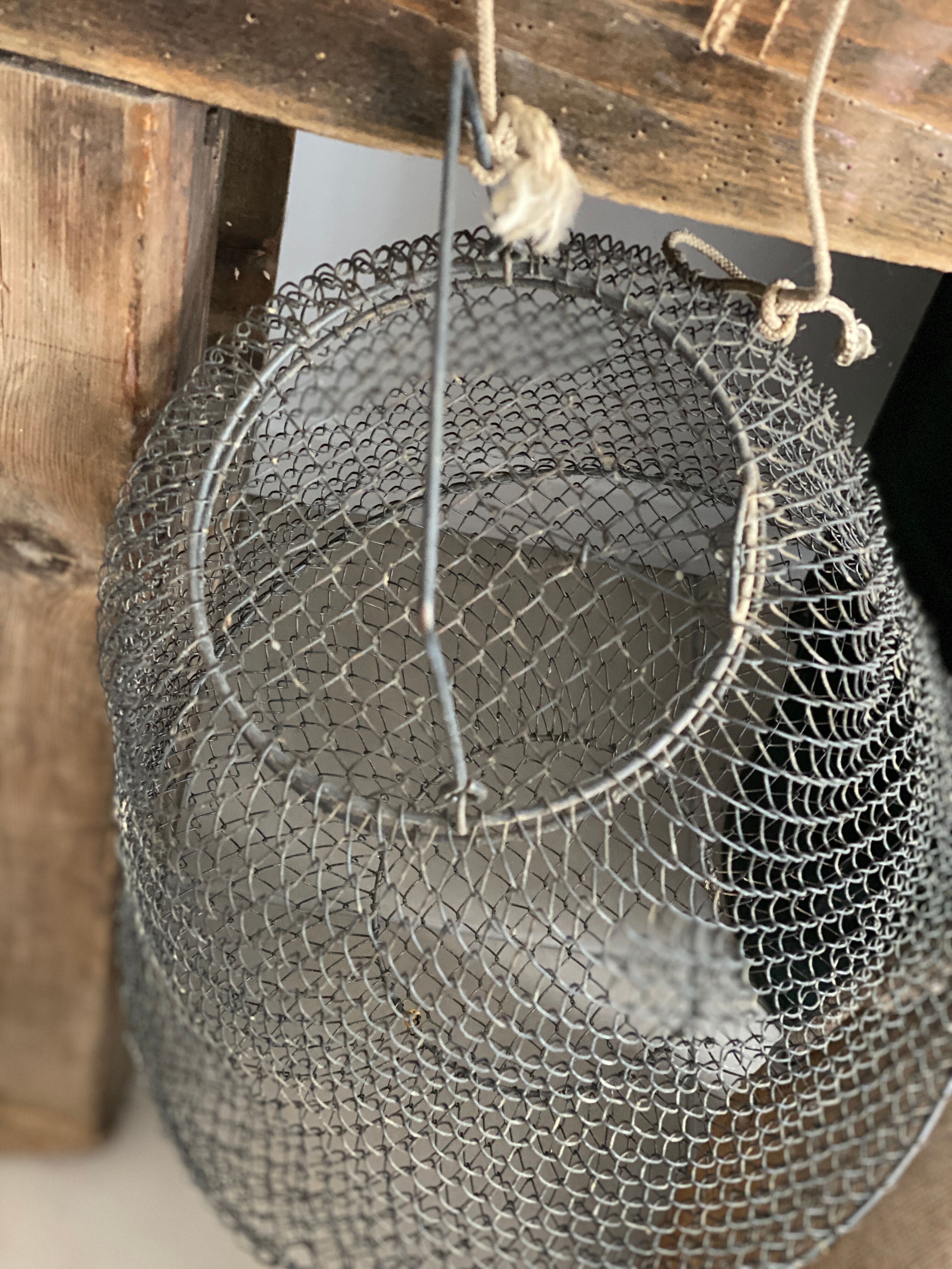 Old vintage fish basket