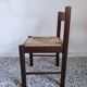 Natural wooden chair, headband backrest, mulched seat