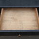 Black lacquered pine desk table