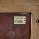 1950s modernist mahogany veneer mirror