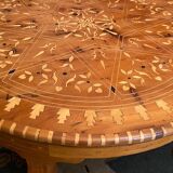 Cherifian cedar coffee table with Hispano-Moorish inlaid decoration Morocco