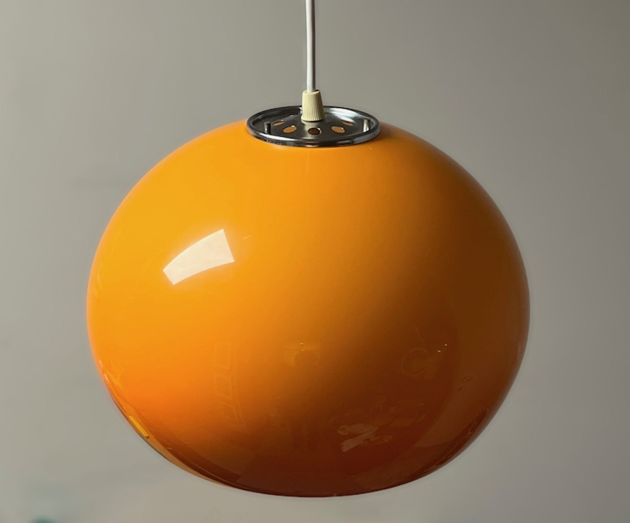 Harvey Guzzini Burgos Pendant Lamp - Rare Space Age Italian Design Hanging Lamp 60s 70s