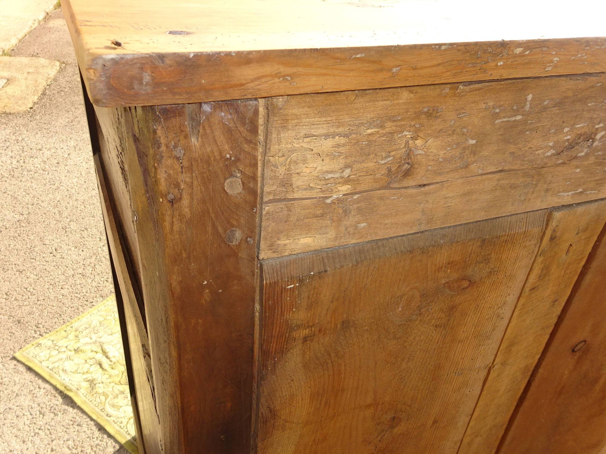 Large and old piece of trade furniture, trouser press.