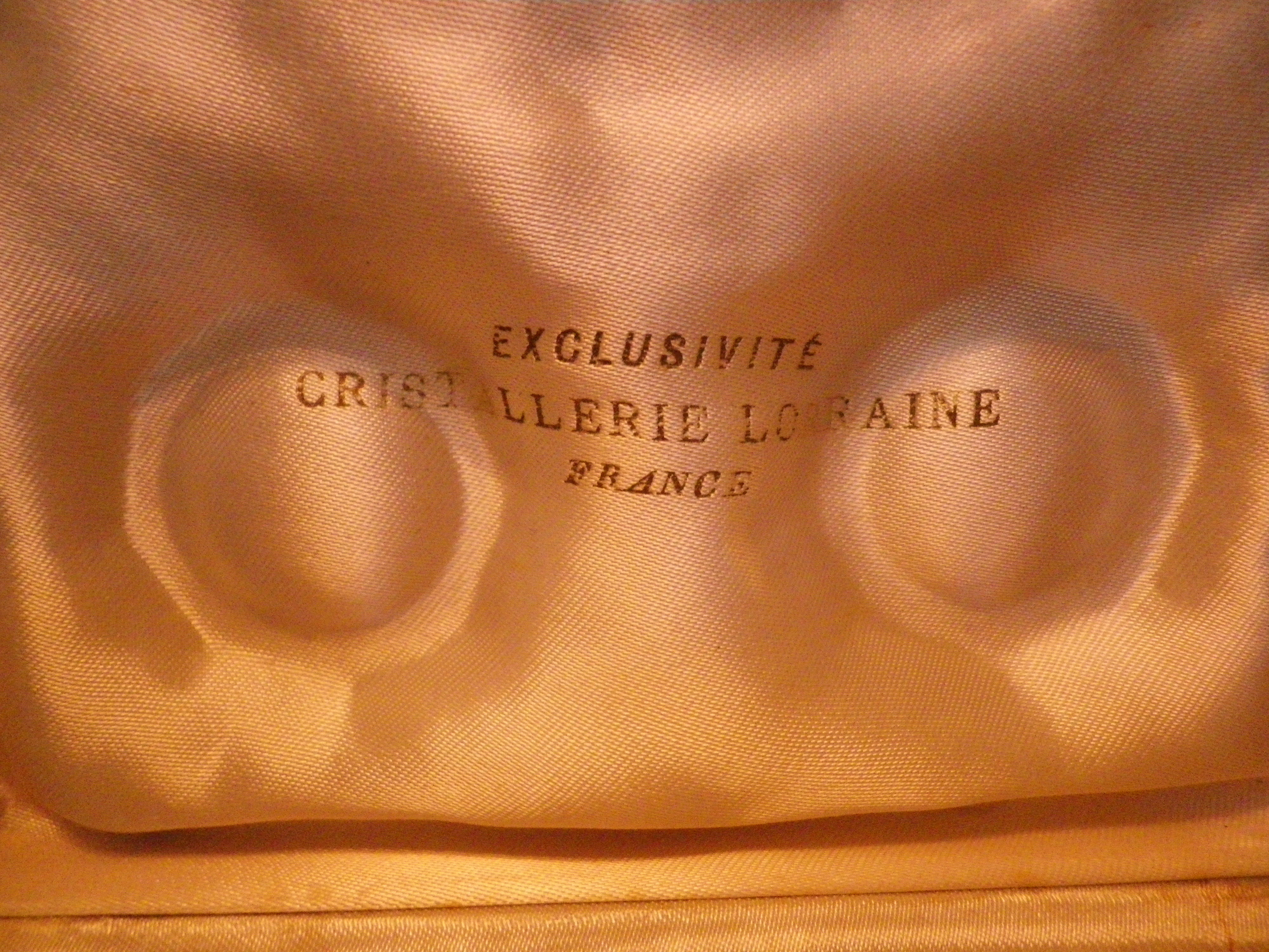 Duo of Saleron in crystal with their serving spoons, in original box - 50s -