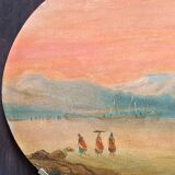 Tableau impressionniste - Marine signée  - Ecole italienne du XIXème siècle