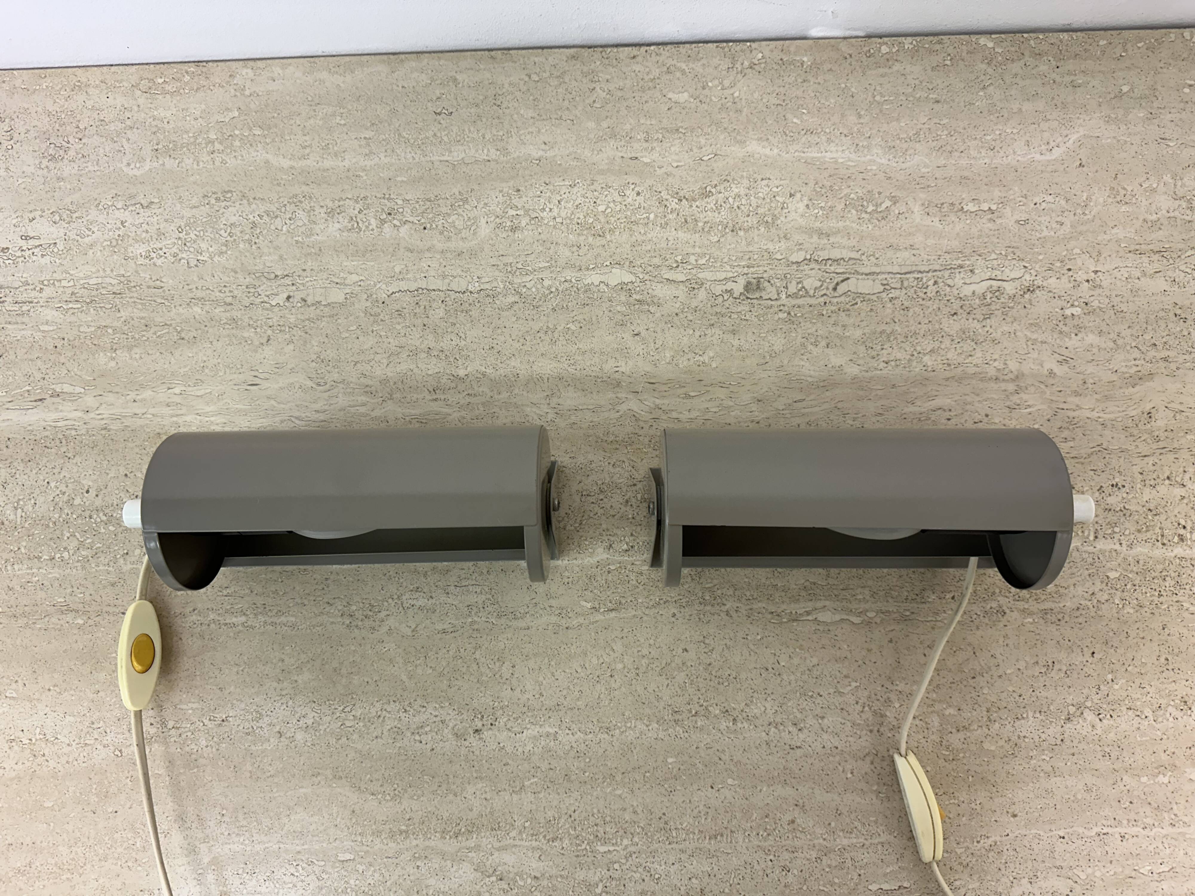 Vintage IKEA LOD V413 grey metal wall lamp bedside lamp wall lamp 1980s S