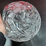 18cm cut crystal ball vase