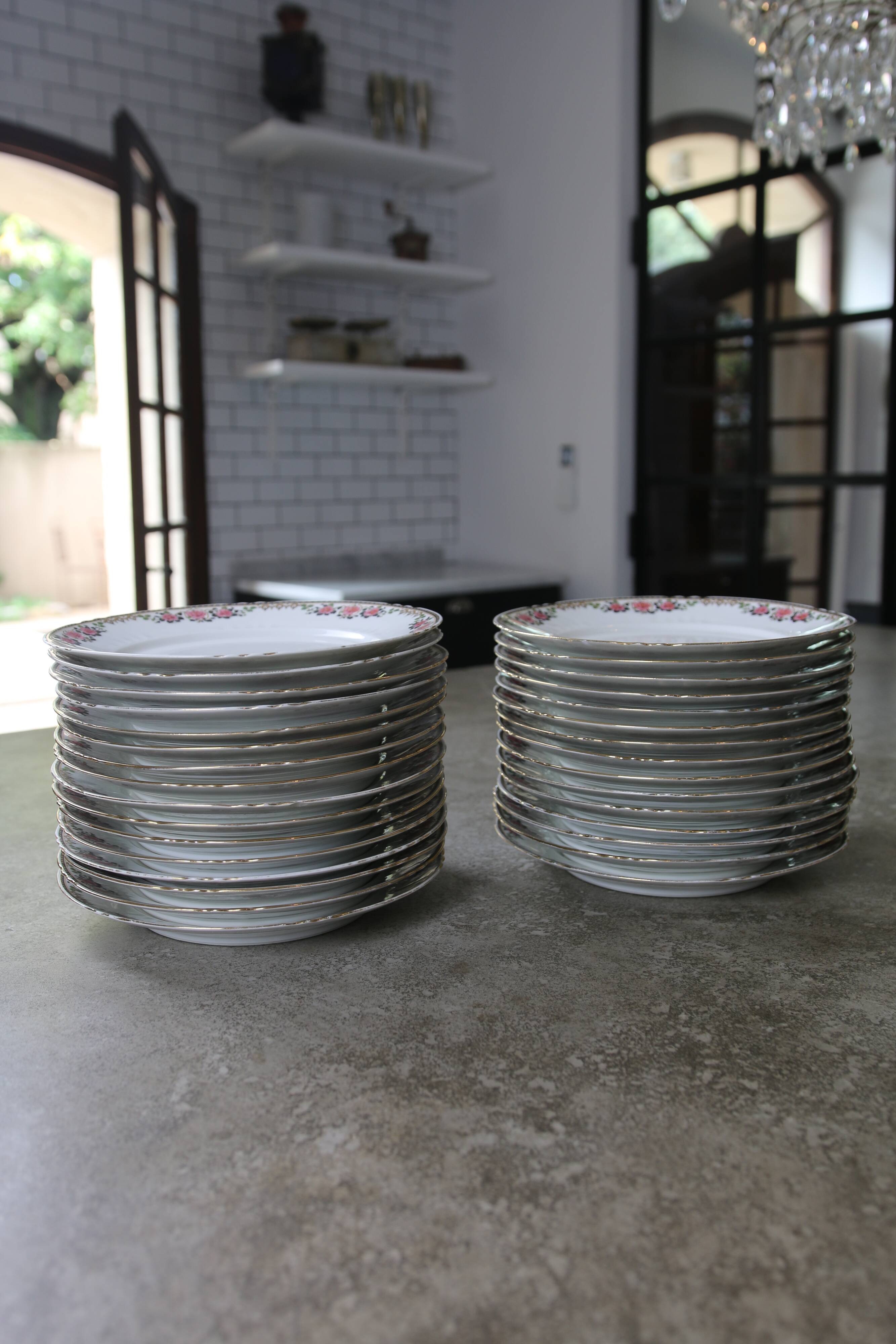 66-piece Limoges porcelain service, mid-20th century