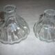 Ensemble de 2 vases en verre soufflé transparent