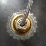 Antique vintage suspension in chiseled glass spirit TBE