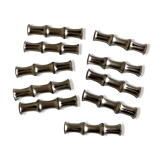Produit BHV - Set de 10 porte couteaux bambou argentés