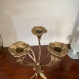 Brass flower candlestick