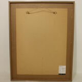 Gouache abstraite sur papier signée - des années 60/70