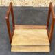 60's 70's newspaper holder magazine rack by Aksel Kjersgaard in teak and suede