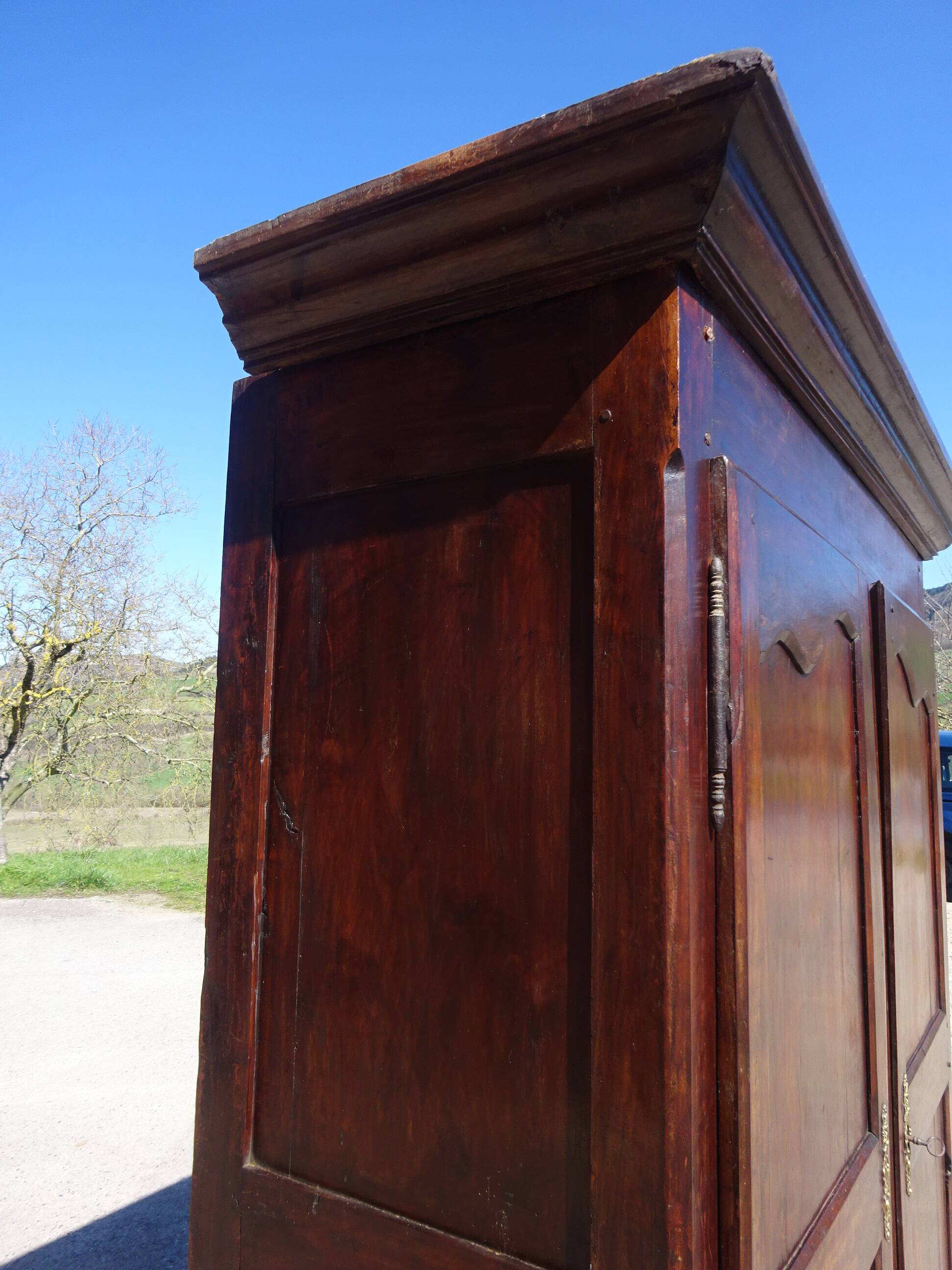 Antique Louis Philippe wardrobe in walnut