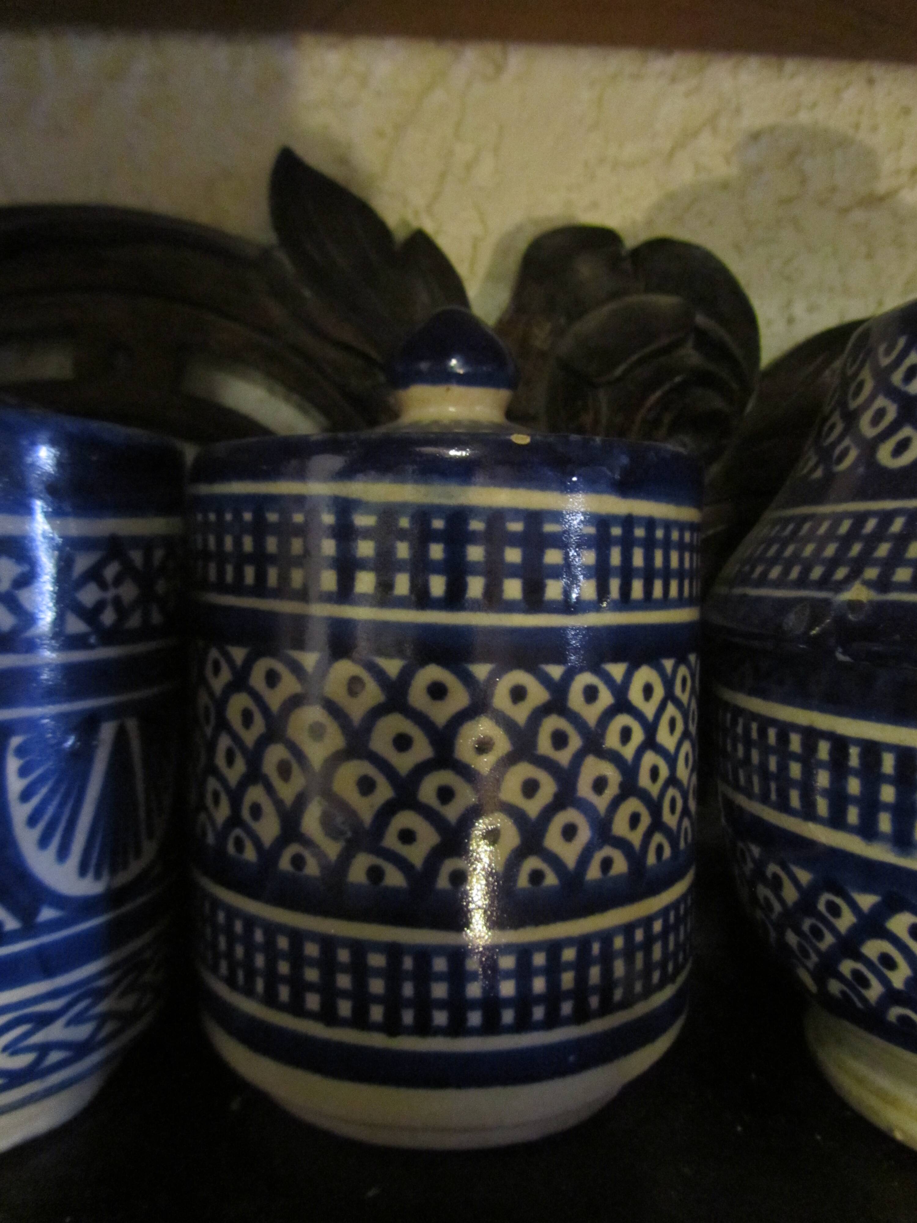 Lot 11 Moroccan pottery butter pot from the 1940s signed Serghini.