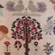 French vintage very large cross stitch sample exercise, 1977