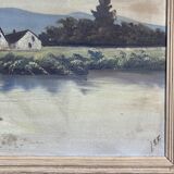 Painting of a landscape signed LEF