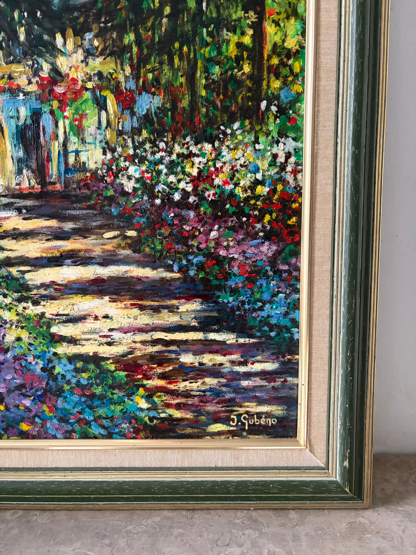 Oil on canvas "Garden in Bloom", signed