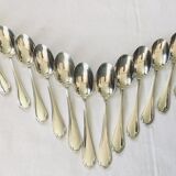 12 moka spoons Christofle alfenide pompadour