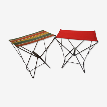 Set de 2 tabourets pliants