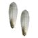Romantic Venetian White Graniglia Leaf Murano Glass Wall Sconce Set