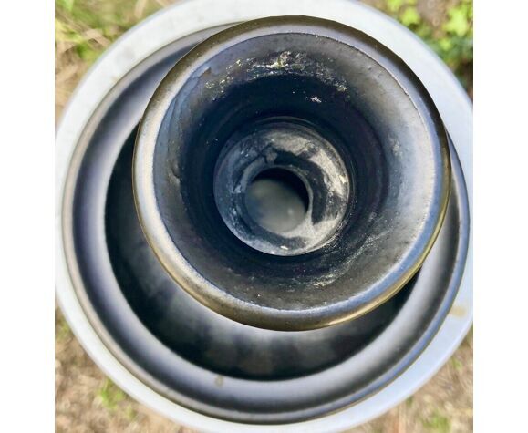 Ceramic candle holder signed Jean Marais Vallauris ceramics