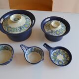 5 pièces de vaisselle scandinave en grès des années 70