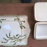 Box has vintage porcelain sardines