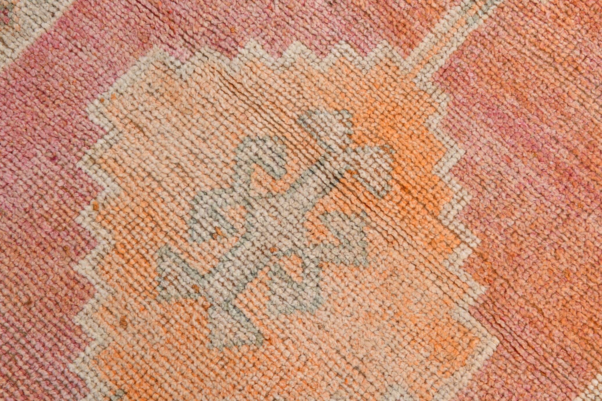 3x10 Peach Red Orange Turkish Runner Rug, 101x311Cm SK 22019