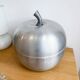 Vintage "apple" ice bucket - brushed metal Italy