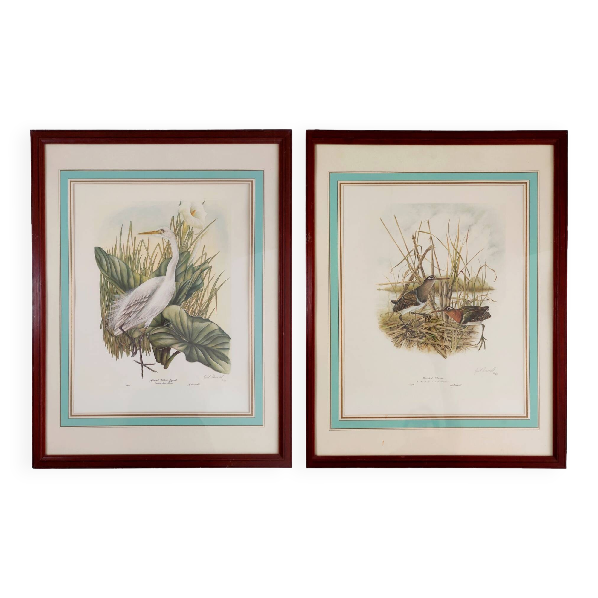 Pair of original lithographs signed in pencil by Gail Denise Darroll