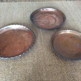 Series of 3 copper trays