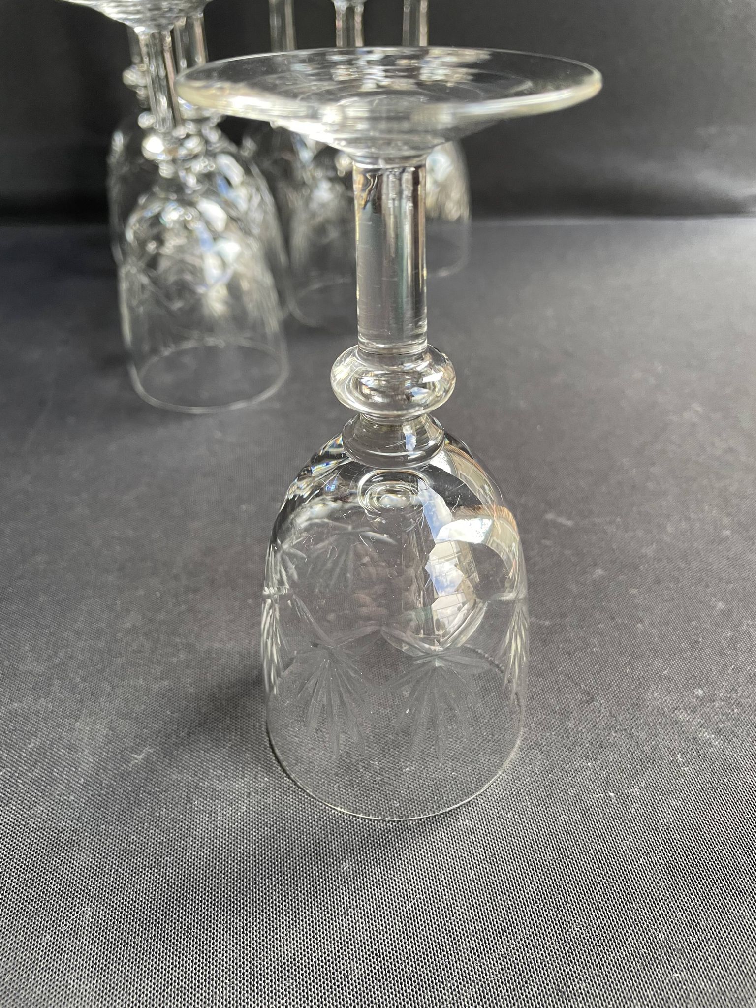 7 verres à porto – Cristal soufflé et taillé