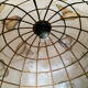Mother-of-pearl and brass pendant lamp