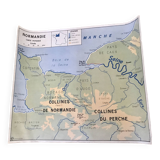 Normandy school map 1960s