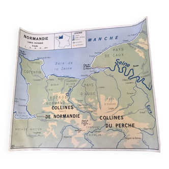 Normandy school map 1960s